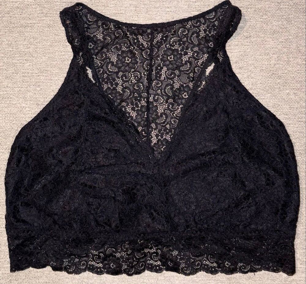 Soma black lace bralette size XXL